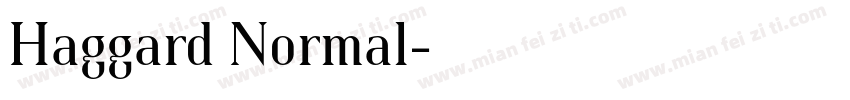 Haggard Normal字体转换